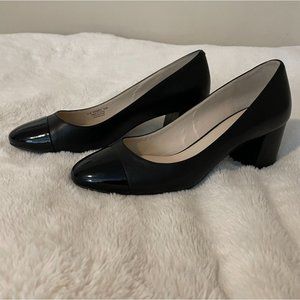 Cole Haan Go To Block Heel Pump Heels - Size 8 to 8.5 Patent Leather Toe